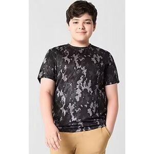 Xersion Performance Quick Dri Youth Husky Boys' Black/Gray Camo Shirt